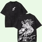Anime JoJo's Bizarre Adventure Dio Print Tshirt Men Short Sleeve Clothing Washed Cotton Tee Retro Manga T Shirt Harajuku T-shirt