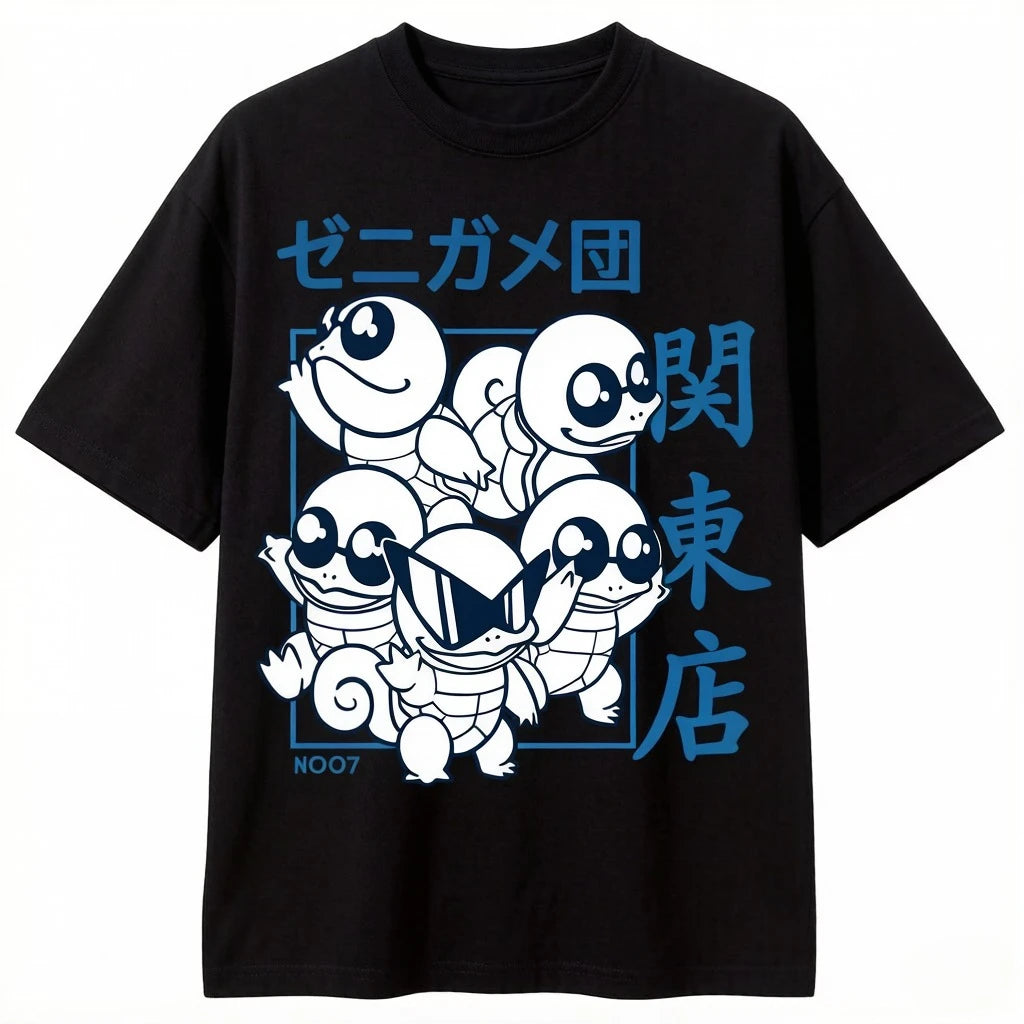Okémon Anime Gengar Front and Rear Printed T-shirt Men and Women Summer Y2K Harajuku  Casual Versatile Short-sleeved Top