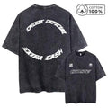 Men's Letter Print Washed T Shirt Fashionable Casual Pure Cotton Crew Neck Short Sleeve Summer Commuter Trendy Hip Hop Top