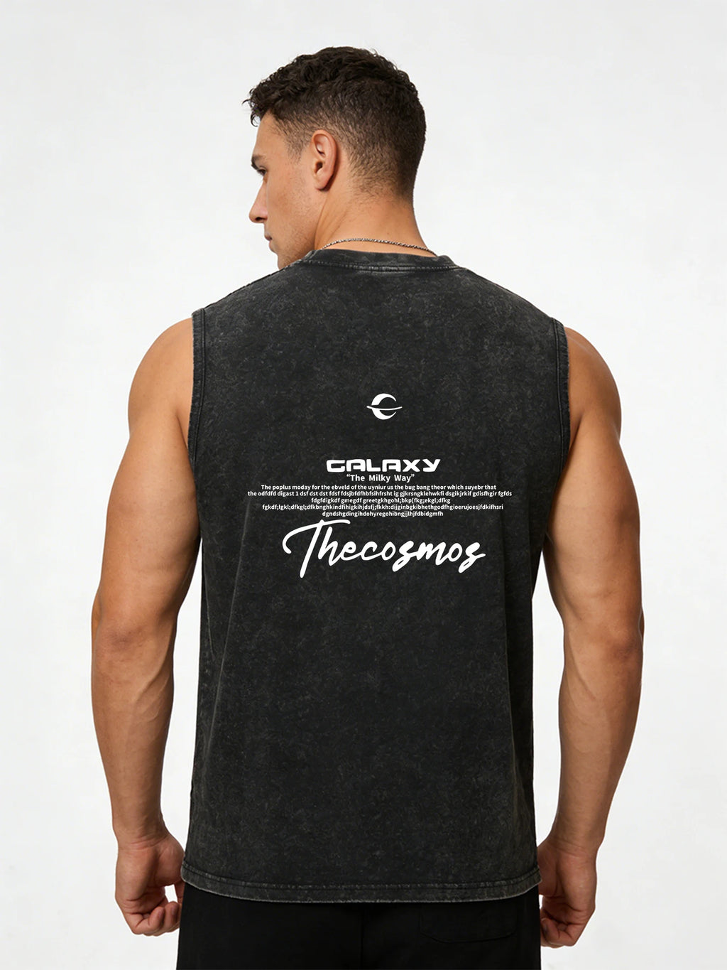 Men's Printed Washed Vest Summer Bestseller Retro Distressed Pure Cotton Short Sleeved Casual Wear For Home And Outings