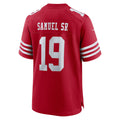 SF.49ers #19 Deebo Samuel Sr Scarlet Team Game Jersey AmberGomez