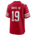 SF.49ers #19 Deebo Samuel Sr Scarlet Team Game Jersey AmberGomez