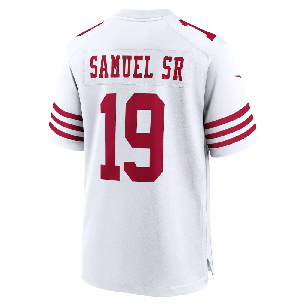 SF.49ers #19 Deebo Samuel Sr White Game Jersey AmberGomez