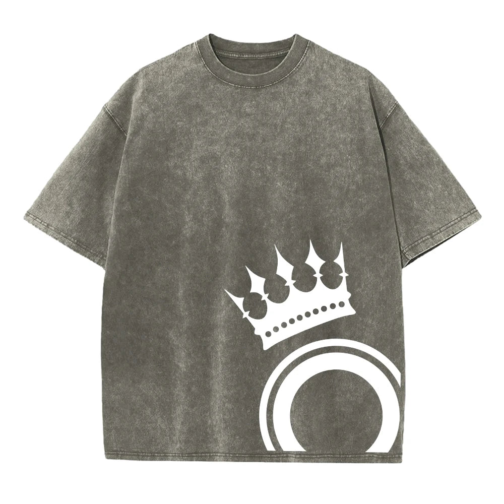 Summer Casual Washed T-Shirt Comfortable And Breathable Suitable For Home Printed Short Sleeved Shirt Everyday Fitness Running