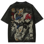 Gundam Barbatos Lupus Rex T Shirt Men IBO Vintage Acid Wash Mecha Streetwear  Retro Japanese Anime Cotton Graphic Tees