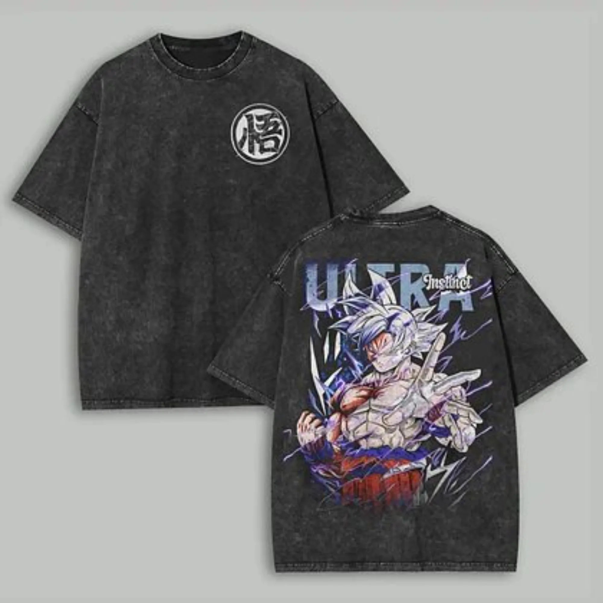 Dragon Ball Goku Oversized Anime T-shirt Man Women Vintage Washed Short Sleeve Tee Streetwear Loose Casual Top Summer Y2k
