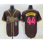 San Diego Padres #44 Joe Musgrove Brown AmberGomez NEW 2023 City Connect Cool Base Stitched Jersey