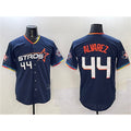Houston Astros #44 Yordan Alvarez Navy AmberGomez 2025 City Connect With Texas Patch Limited Stitched Jersey