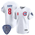 Chicago Cubs #8 Ian Happ Player White AmberGomez Vapor Premier Limited Home Stitched Jerseys