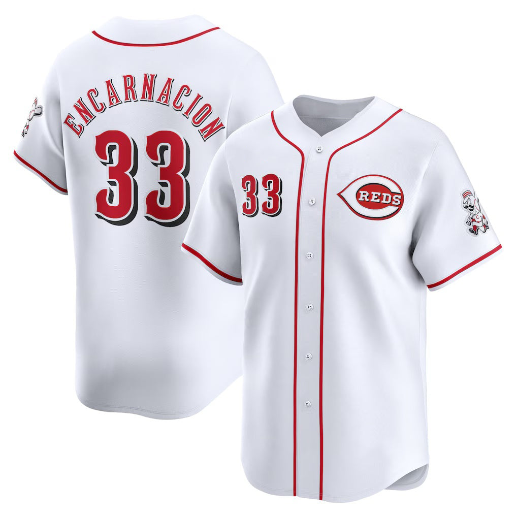 Cincinnati Reds #33 Christian Encarnacion-Strand White AmberGomez Home Limited Player Jersey