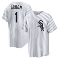 Chicago White Sox White AmberGomez #1 Groom Home Replica Jersey