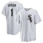 Chicago White Sox White AmberGomez #1 Groom Home Replica Jersey