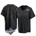 Los Angeles Dodgers #16 Will Smith Player Black AmberGomez World Series Pitch Fashion T-shirt Stitched Jerseys