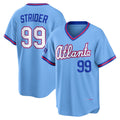 Atlanta Braves #99 Spencer Strider Powder Blue AmberGomez 2026 City Connect Stadium Jersey