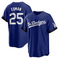 Los Angeles Dodgers #25 Tommy Edman Player Royal AmberGomez City Connect Home Game Stitched Jerseys