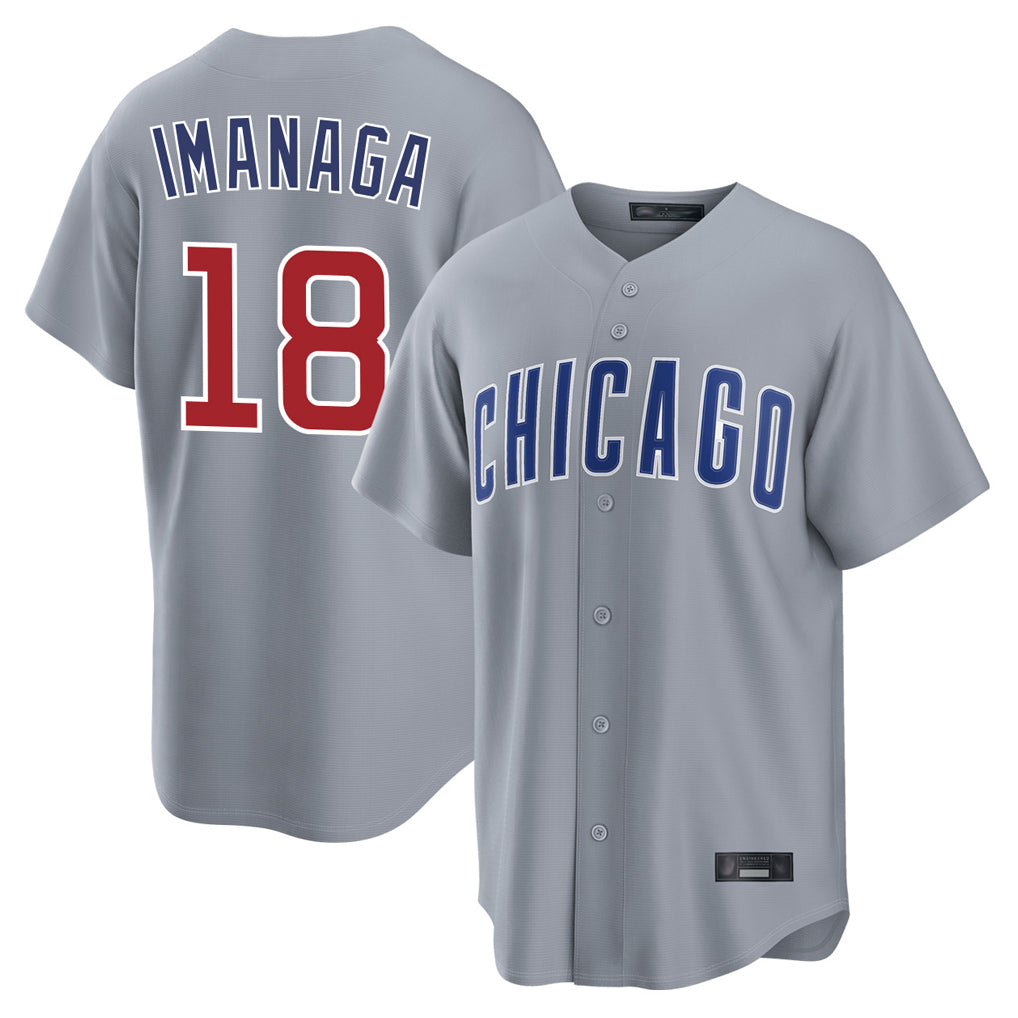 Chicago Cubs #18 Shota Imanaga Player Gray AmberGomez Home Game Stitched Jerseys