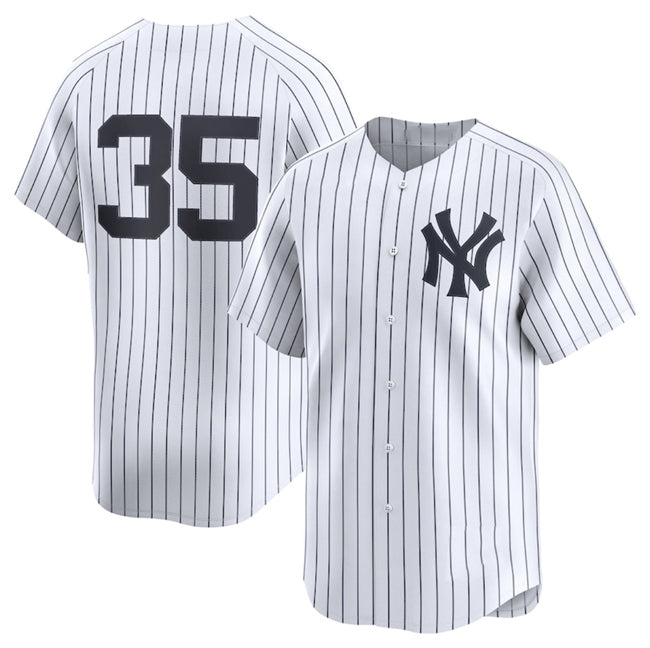 New York Yankees #35 Cody Bellinger White AmberGomez 2024 Home Limited Stitched Jersey