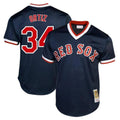 Boston Red Sox #34 David Ortiz Player Navy AmberGomez Cooperstown Collection Mesh T-shirt Home Stitched Jerseys