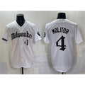Milwaukee Brewers #4 Paul Molitor White AmberGomez 'Gothic 414 Shadows Edition' Vapor Premier Limited Stitched Jersey