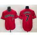 Arizona Diamondbacks #7 Corbin Carroll Red AmberGomez 2024 Cool Base Stitched Jersey