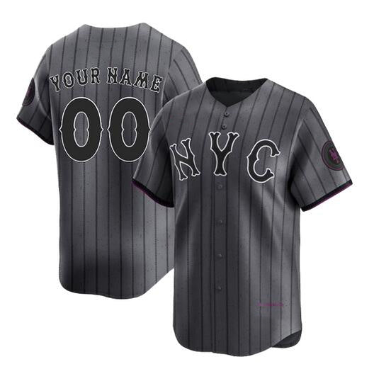 Custom New York Mets Graphite AmberGomez 2024 City Connect Limited Stitched Jersey
