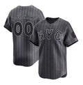 Custom New York Mets Graphite AmberGomez 2024 City Connect Limited Stitched Jersey