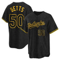 Los Angeles Dodgers #50 Mookie Betts Player Black Gold AmberGomez Limited Home Stitched Jerseys