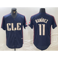 Cleveland Guardians #11 Jose Ramirez Navy AmberGomez 2024 City Connect Limited Stitched Jersey