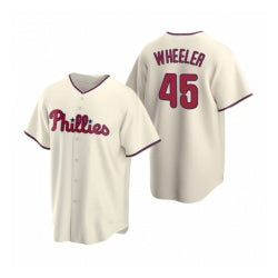 Philadelphia Phillies #45 Zack Wheeler Cream AmberGomez Alternate Stitched Jersey