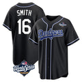Los Angeles Dodgers #16 Will Smith Player Black AmberGomez World Series Carbon Limited Home Stitched Jerseys