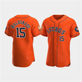 Houston Astros #15 Mart¨ªn Maldonado Orange AmberGomez 60th Anniversary Flex Base Stitched Jersey