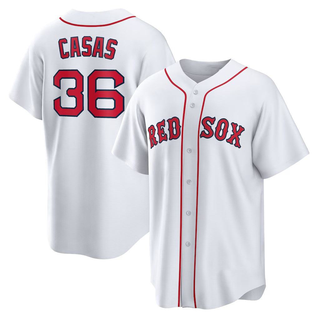 Boston Red Sox #36 Triston Casas White AmberGomez Home Replica Jersey