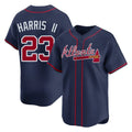 Atlanta Braves #23 Michael Harris II Player Navy AmberGomez Limited Home Game Stitched Jerseys