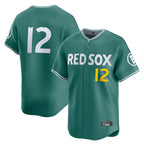 Boston Red Sox #12 Connor Wong Player Green AmberGomez City Connect Limited Home Game Stitched Jerseys1