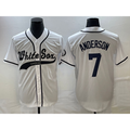 Chicago White Sox #7 Tim Anderson White AmberGomez Cool Base Stitched Jersey