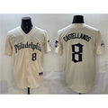 Philadelphia Phillies #8 Nick Castellanos Cream AmberGomez Gothic Vapor Limited Stitched Jersey
