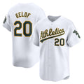 Oakland Athletics #20 Zack Gelof White AmberGomez Home Limited Player Jersey
