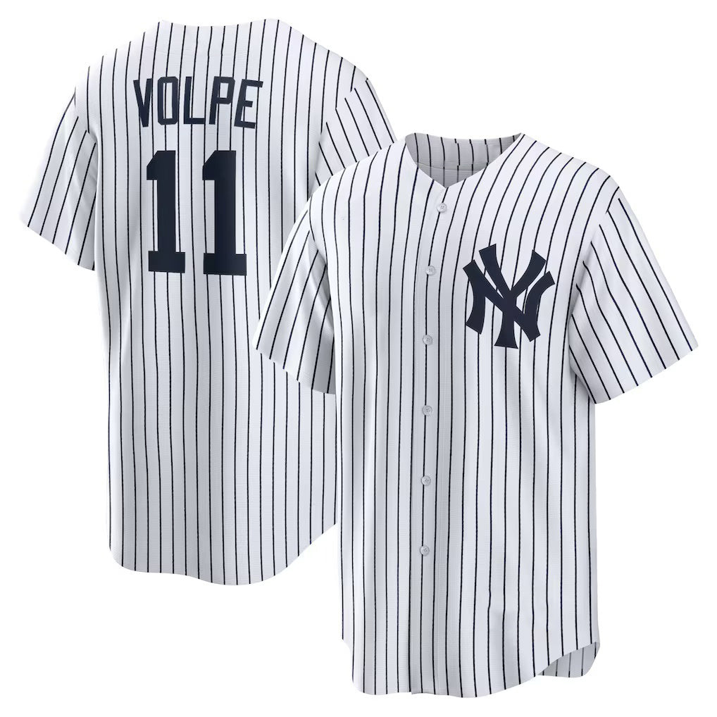 New York Yankees #11 Anthony Volpe White AmberGomez Home Replica Player Jersey