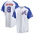 Atlanta Braves #8 Eddie Rosario White AmberGomez 2023 City Connect Cool Base Stitched Jersey