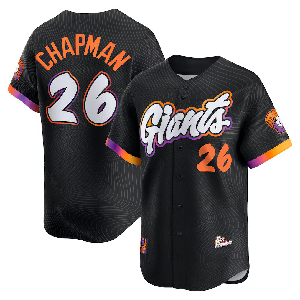 San Francisco Giants #26 Matt Chapman Black AmberGomez Anthracite 2025 City Connect Limited Jersey