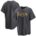 Tampa Bay Rays Blank Charcoal AmberGomez 2022 All-Star Cool Base Stitched Jersey