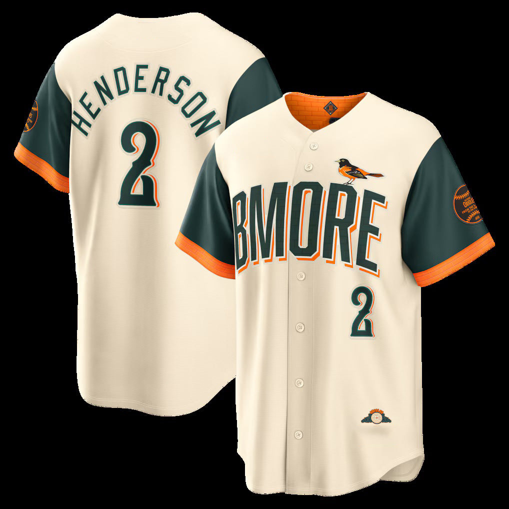Baltimore Orioles #2 Gunnar Henderson Natural AmberGomez 2026 City Connect Stadium Jersey