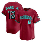 Arizona Diamondbacks #12 Lourdes Gurriel Jr Player Red AmberGomez Limited Home Game Stitched Jerseys