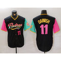 San Diego Padres #11 Yu Darvish Black AmberGomez Player Number Fashion Jersey