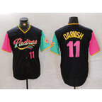 San Diego Padres #11 Yu Darvish Black AmberGomez Player Number Fashion Jersey