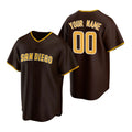 Custom San Diego Padres Brown AmberGomez 2020 Stitched Cool Base Road Jersey