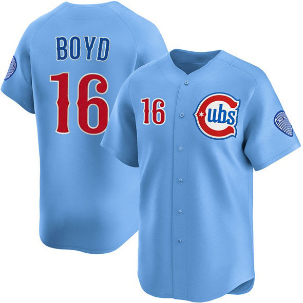 Chicago Cubs #16 Matthew Boyd Blue AmberGomez 2024-25 2nd Alternate Limited Stitched Jersey