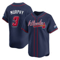 Atlanta Braves #3 Dale Murphy Player Navy AmberGomez 2025 Speedway Classic Home Game Stitched Jerseys