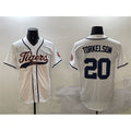 Detroit Tigers #20 Spencer Torkelson White AmberGomez With Patch Cool Base Stitched Jersey