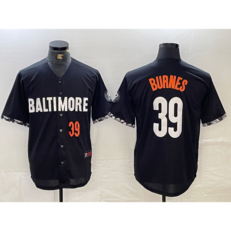 Baltimore Orioles #39 Corbin Burnes Number Black AmberGomez 2023 City Connect Cool Base Stitched Jersey 2